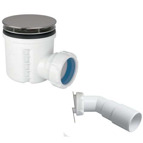 Válvula sifónica para plato ducha altura reducida Ø85. Sifón 50 mm