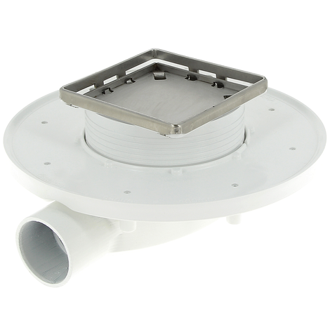 MAGNETECH Sumidero compacto para plato de ducha obra. Marco rellenable