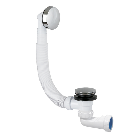 Desagüe bañera flexible, salida NO SIFONICA horizontal, orientable con tuerca Ø40