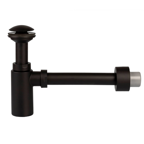 Sifón botella acabado negro mate. Sistema de apertura/cierre Click-Clack