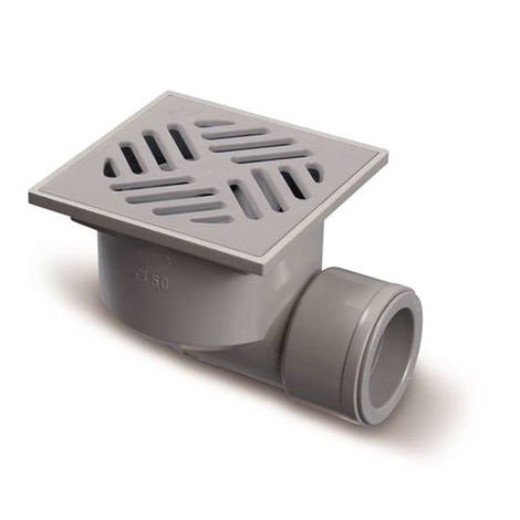 Sumidero sifónico, salida horizontal hembra encolar. Rejilla PVC