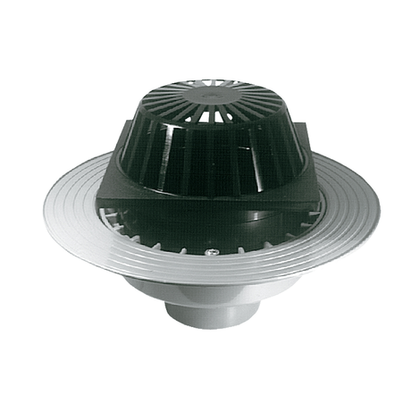 Caldereta “pluviales”, NO sifónica, extensible, salida vertical macho encolar, rejilla alta en PP