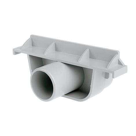 Tapón/salida Ø40 M pretroquelado para canaleta altura reducida 64 mm