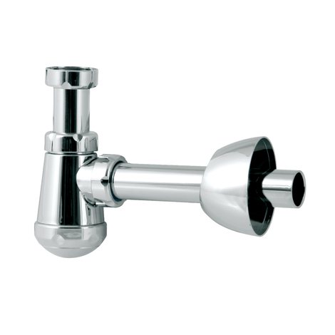 Sifón botella cromado con alargadera