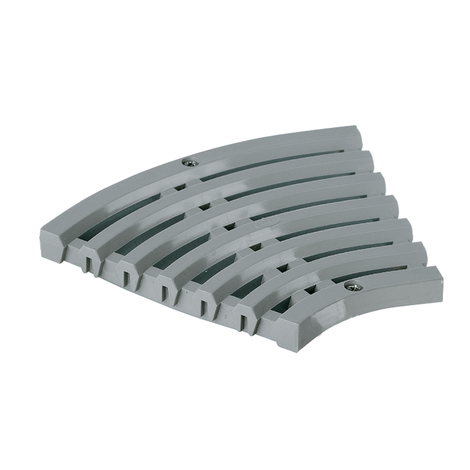 Rejilla curva para canaleta transitable ancho 130