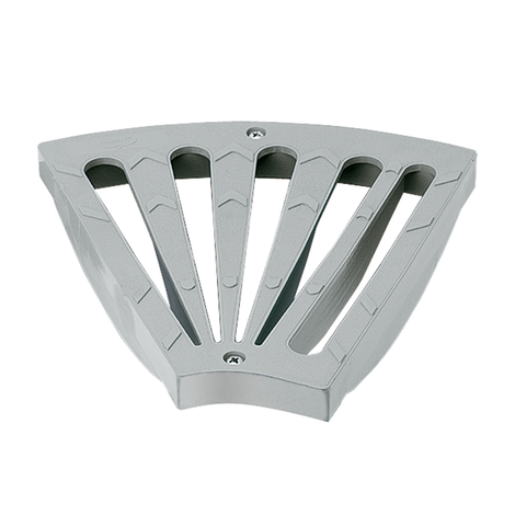 Rejilla curva para canaleta transitable, ancho 200