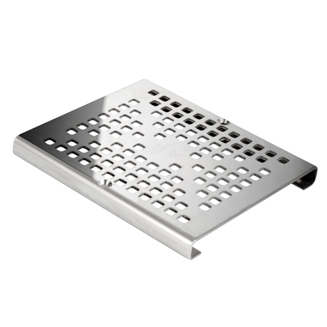 Rejilla corta acero inox para canaleta peatonal, ancho 130