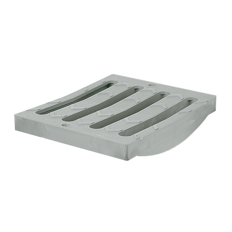 Rejilla corta para canaleta transitable, ancho 200