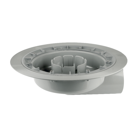 Cuerpo caldereta con prensatelas y extensible para sumidero autolimpiante S-246. Salida horizontal