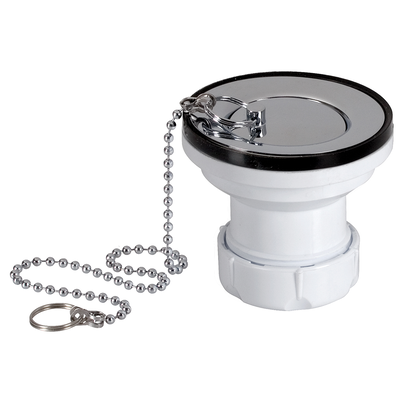 Válvula desagüe con tapón ABS cromado