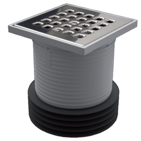 Especial terrazas. Sumidero encastrable para bajantes pluviales de Ø110 mm a ras de suelo