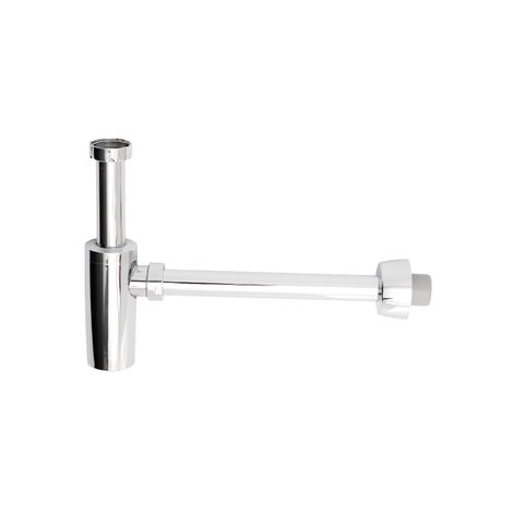 Sifón botella cromado con alargadera