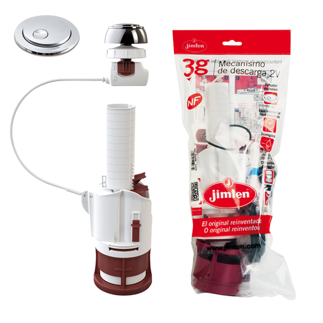 Mecanismo descarga de cisternas doble volumen