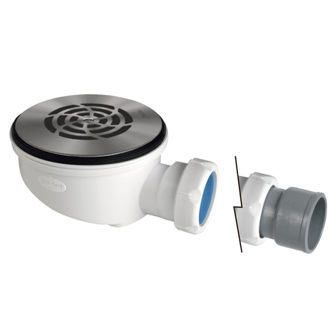 Válvula sifónica para plato ducha altura reducida