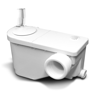 <b>CICLON XS</b> Triturador sanitario con 1 toma de WC y 1 toma lateral derecha (Ø40 mm)