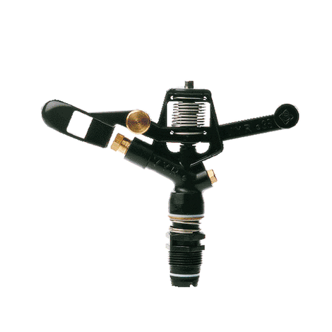 Aspersor circular, rosca macho. Plástico