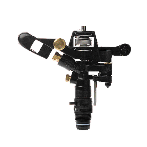 Aspersor agrícola sin difusor sectorial, rosca macho. Plástico