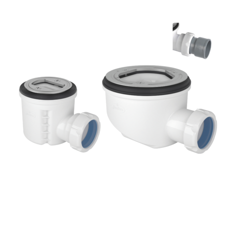 Válvula sifónica para plato ducha altura reducida Ø115, sin embellecedor