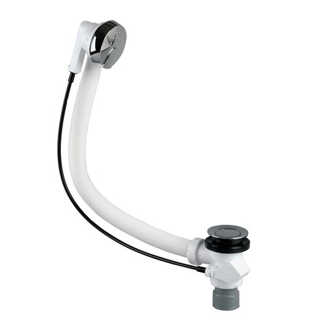 Desagüe bañera automático, tapón latón. Salida no sifónica. Desagüe bañera automático, tapón latón. Salida no sifónica.
