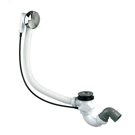 Desagüe bañera automático, tapón latón. Salida sifónica. Desagüe bañera automático, tapón latón. Salida sifónica.