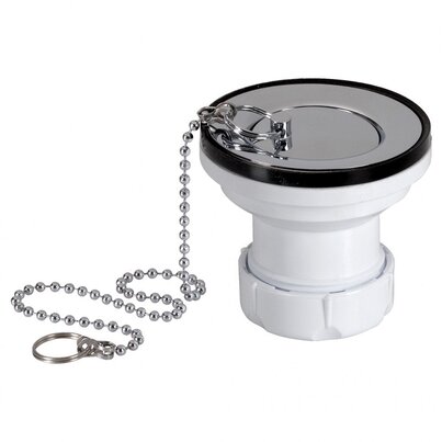 Válvula desagüe con tapón ABS cromado Válvula desagüe con tapón ABS cromado