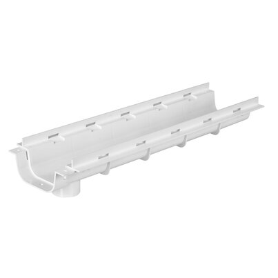 Canaleta altura reducida 64 mm salida vertical pretroquelada Ø50 M, ancho 130