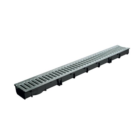 Uso privado. Canaleta con rejilla acero galvanizado. Ancho 130 Uso privado. Canaleta con rejilla acero galvanizado. Ancho 130