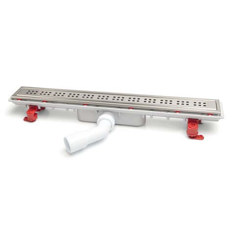 Canaleta Linnum con rejilla para plato de ducha de obra. Altura reducida. Sifón 30 mm. Ancho 50 mm. Salida orientable. Rejilla Classic. CERCO VISIBLE Canaleta Linnum con rejilla para plato de ducha de obra. Altura reducida. Sifón 30 mm. Ancho 50 mm. Salida orientable. Rejilla Classic. CERCO VISIBLE