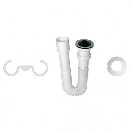 Válvula con tubo flexible, plafón y gancho Válvula con tubo flexible, plafón y gancho