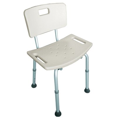 Taburete con respaldo para el interior de la ducha