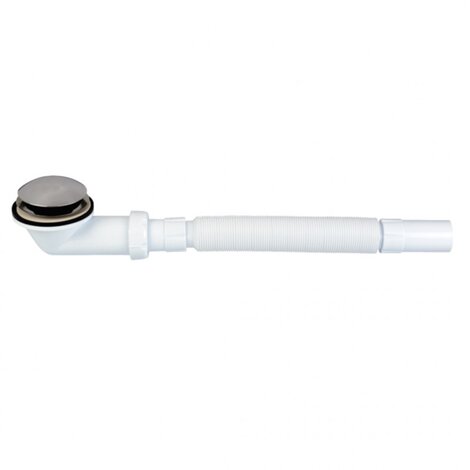 Válvula click-clack con chapa de acero inox. y tubo flexible Válvula click-clack con chapa de acero inox. y tubo flexible