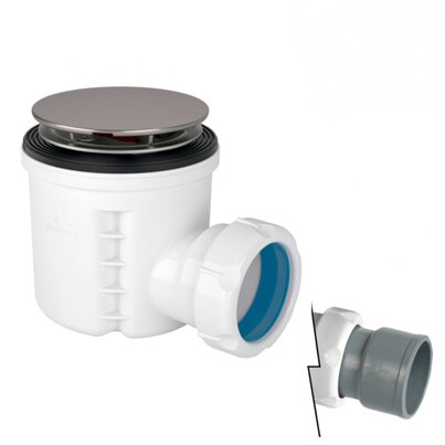 Válvula sifónica para plato ducha altura reducida Ø70. Sifón 50 mm
