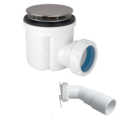 Válvula sifónica para plato ducha altura reducida Ø70. Sifón 50 mm