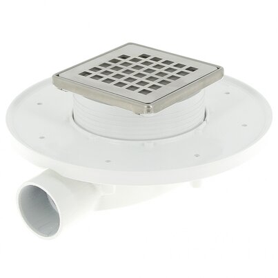 <b>MAGNETECH</B> Sumidero compacto para plato de ducha obra. Rejilla 100 mm.