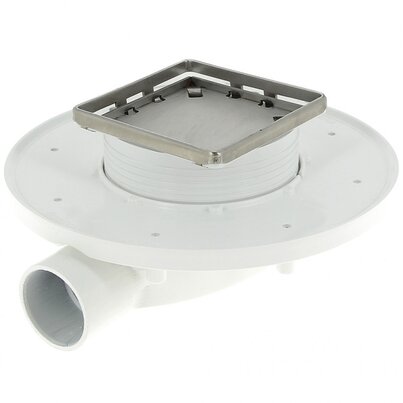 <b>MAGNETECH</B> Sumidero compacto para plato de ducha obra. Marco rellenable