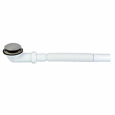 Válvula  click-clack con chapa de acero inox. y tubo flexible