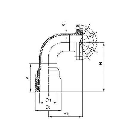 CODOS 90° HEMBRA EMBRIDADO PN16 / SDR 11 CODOS 90° HEMBRA EMBRIDADO PN16 / SDR 11