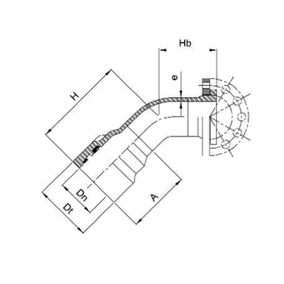 CODOS 45° HEMBRA EMBRIDADO PN16 / SDR 11