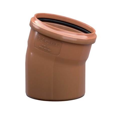 Codo macho/hembra 15°, con junta labiada