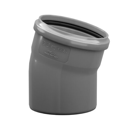 Codo macho/hembra 15°, con junta labiada