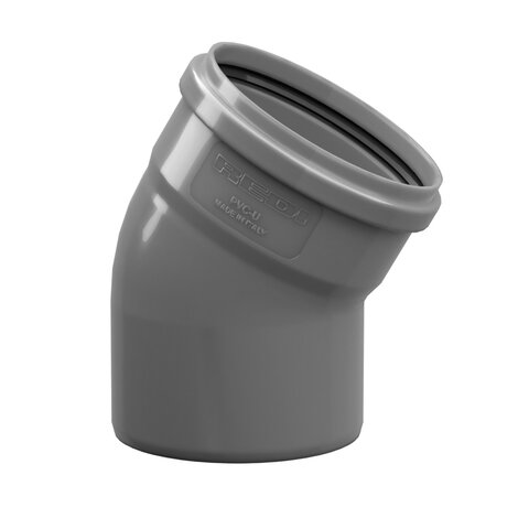 Codo macho/hembra 30°, con junta labiada