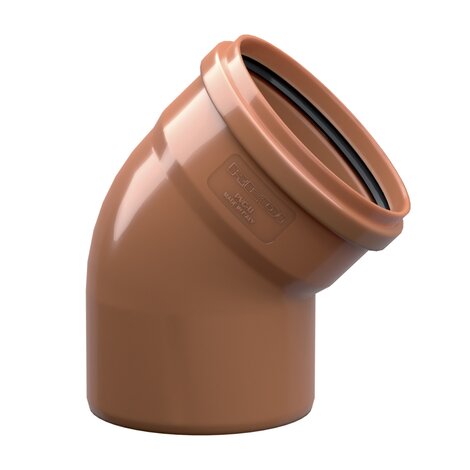 Codo macho/hembra 45º, con junta labiada