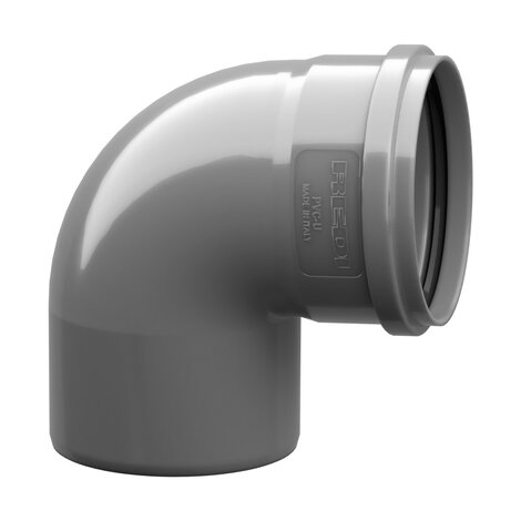 Codo macho/hembra 87°30', con junta labiada