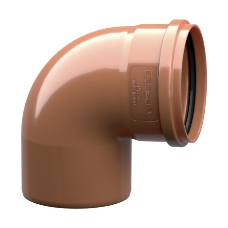 Codo macho/hembra 87°30', con junta labiada