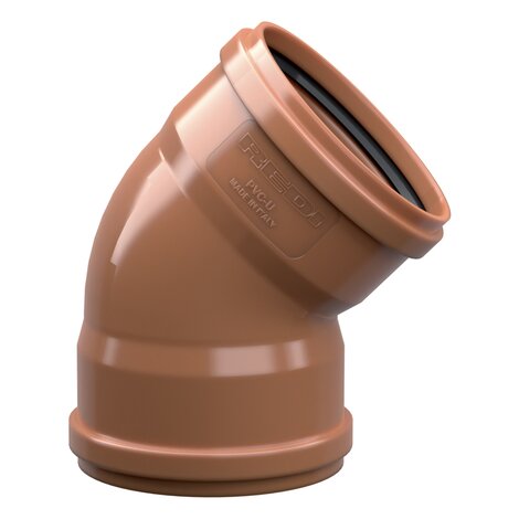 Codo hembra/hembra 45°, con junta labiada