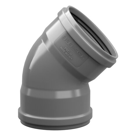 Codo hembra/hembra 45°, con junta labiada