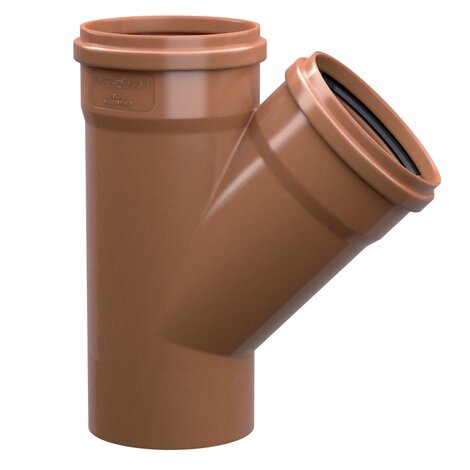 Derivación macho/hembra 45°, con junta labiada