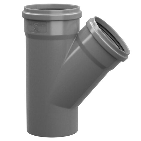 Derivación macho/hembra 45°, reducida al centro, con junta labiada