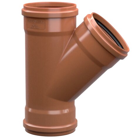 Derivación hembra/hembra 45°, con junta labiada