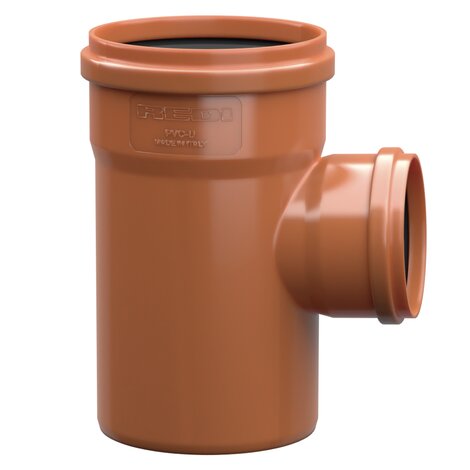 Derivación macho/hembra 87°30’, reducida al centro, con junta labiada